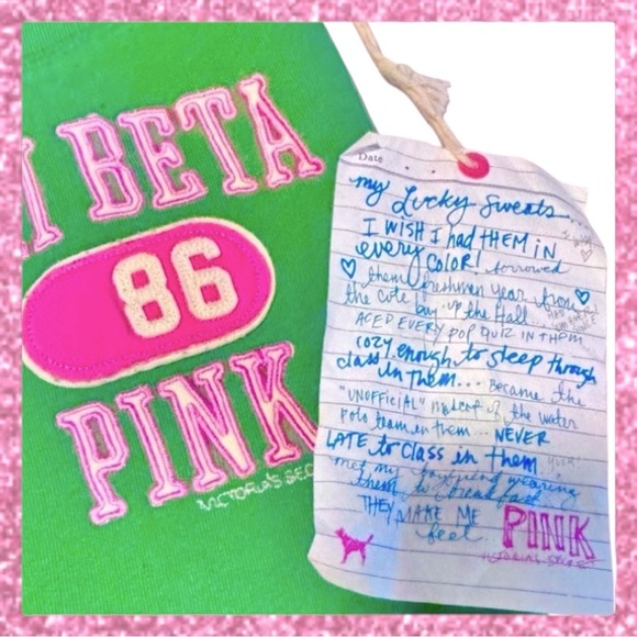 Vintage PINK Phi Beta Pink Sweats - Picture 5 of 7